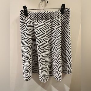 Black and white paper moon skirt